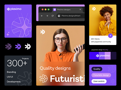Pleximo - branding elements brand branding graphic design logo logotype marketing sudhan visual identity