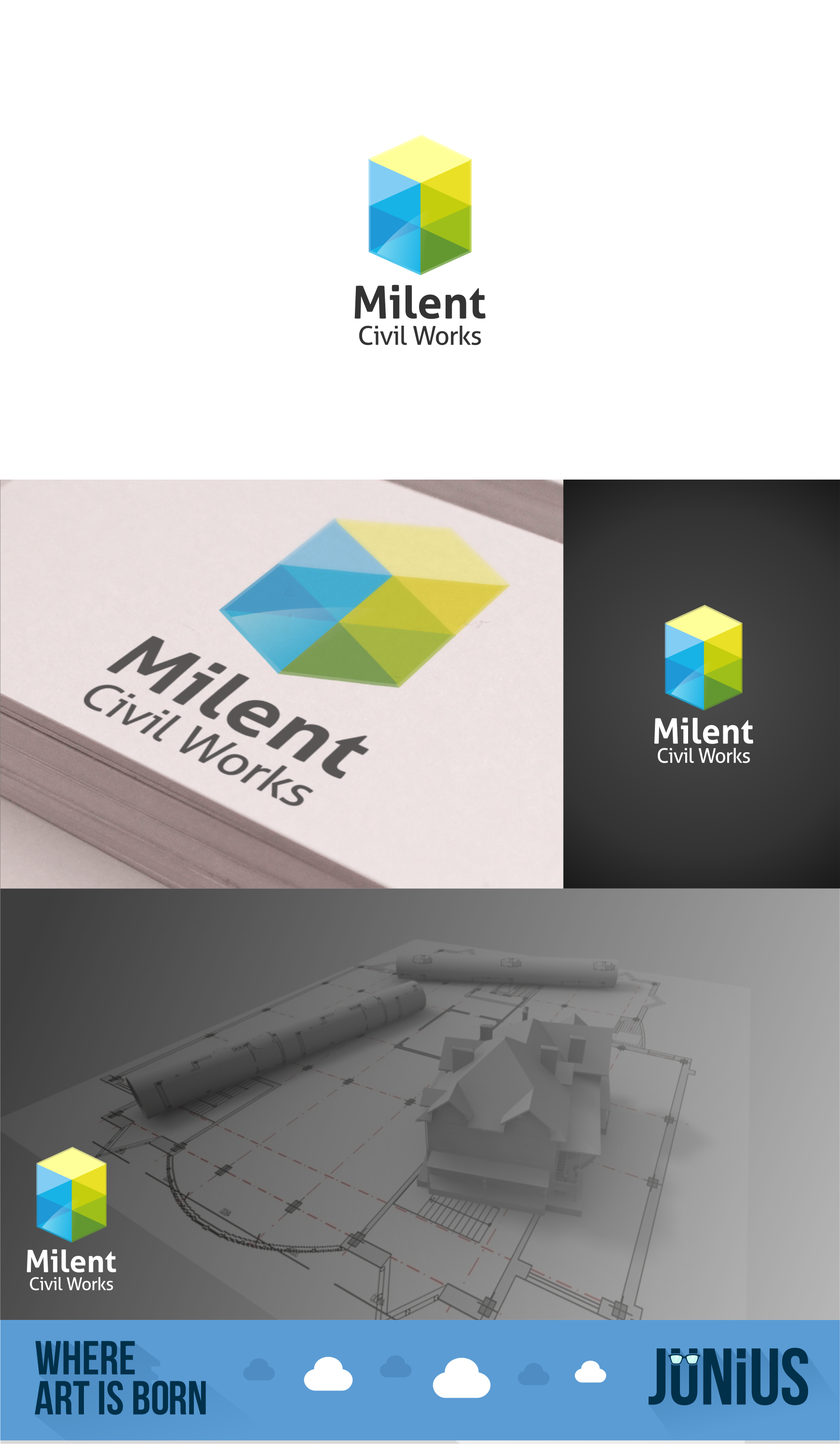 Construction Company Logo branding flyer graphic design logo vector