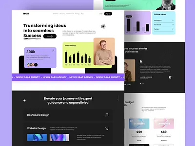 Agency Landing page - UX/UI Design agency landing page agency ui agency website saas ui design uxui