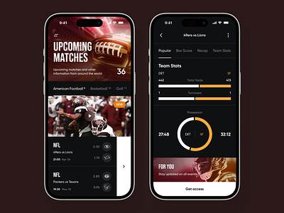 Fantasy Sports Mobile App app design ios mobile mobile app mobile app design mobile app ui