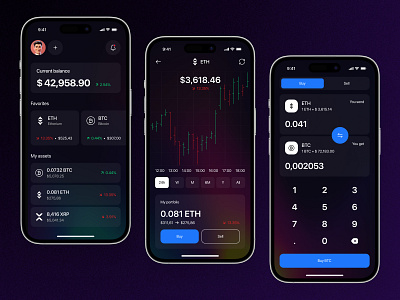 Crypto Wallet Mobile App app crypto crypto app crypto wallet design mobile ui wallet