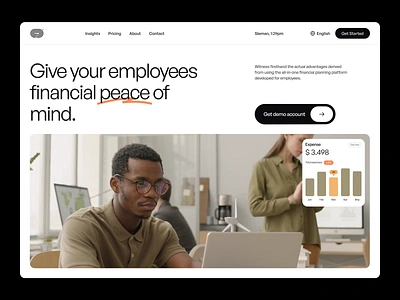 Fundify - Finance header animation after effects animation app banking clean design design employees finance landing page logo minimalist money trasfer motion design motion graphics ui ui ux ui visual design website