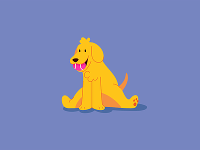 Animated Mascot - Dog Wagging Tail animation character cute design dog doggo flat graphic design happy illustration mascot motion motion graphics svg animation svgator wagging tail