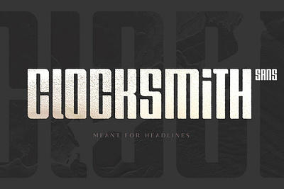 Clocksmith - Bold Display Font clean