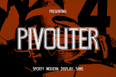 Pivouter - Sport Modern Font condensed display font football logotype modern sans serif sports typeface typography