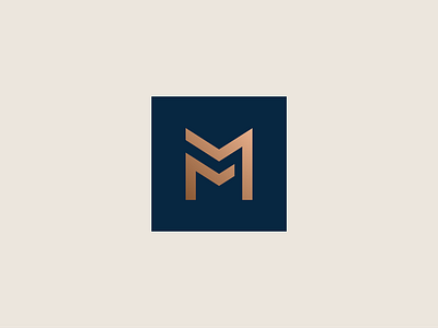 Logo concept - "M" monogram blue letter m