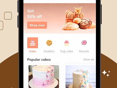 Bakery App 3d application coding dart flutter graphic design mobile application ui ui design