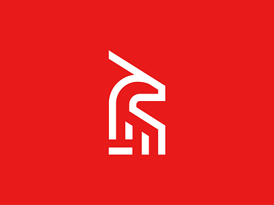 Logo concept - Red Ibex ibex letter red