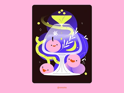 grapes chill coctails figma fruits graphic design illustration playing cards