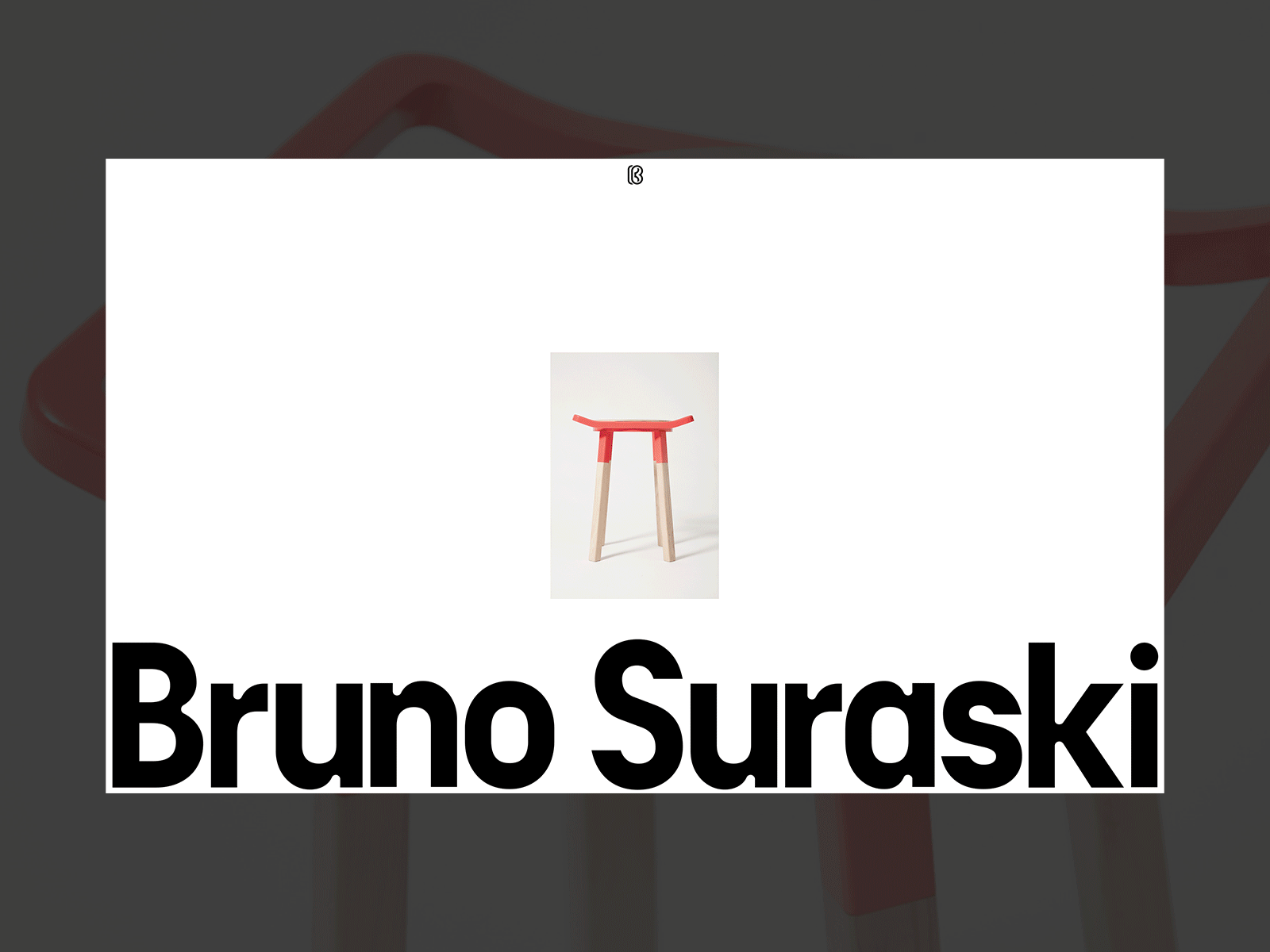 Bruno Suraski - Industrial Designer black clean creative design designer detail homepage landingpage minimal portfolio projects simple typography web web design webdesign white