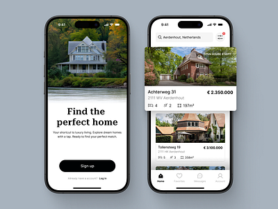 Real estate app app cards design home houses mobile ui whatsnew