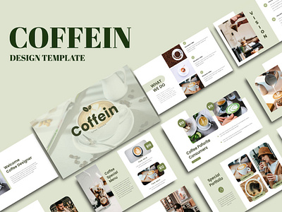 Coffein branding cafe coffee coffee shop graphic design menu powerpoint restauran template vila