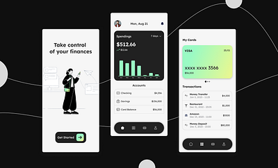 Personal Finance App android app app design branding design finance finance app graphic design interface ios minimal mobile mobile app modern personal finance personal finance app ui ux uiux unique