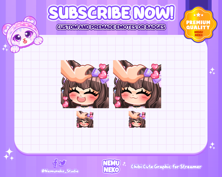 😸Custom Chibi Cat Girl Headpat 🐈‍⬛ by Nemu Neko on Dribbble