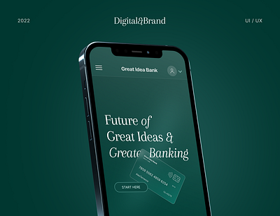 Great Idea Bank bank banking design flat graphicdesign green keyvisual logo mockup product ui ux vector