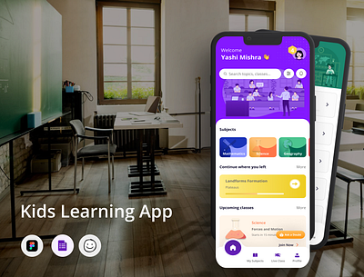 KIDS LEARNING APP - Case Study app branding design education kids online class typography ui ui design uiux ux