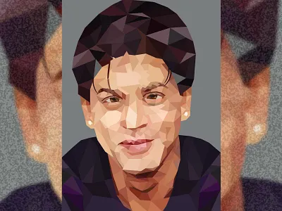 # POLYART DESIGN design design post graphic design illustrator photoshop poly art polyart polyart design shah rukh khan shah rukh khan polyart shahrukh polyart design ui