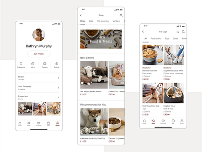 Pet shop | Mobile account android app cart colorful design designer illustration ios mobile pet shop store typography ui ux web