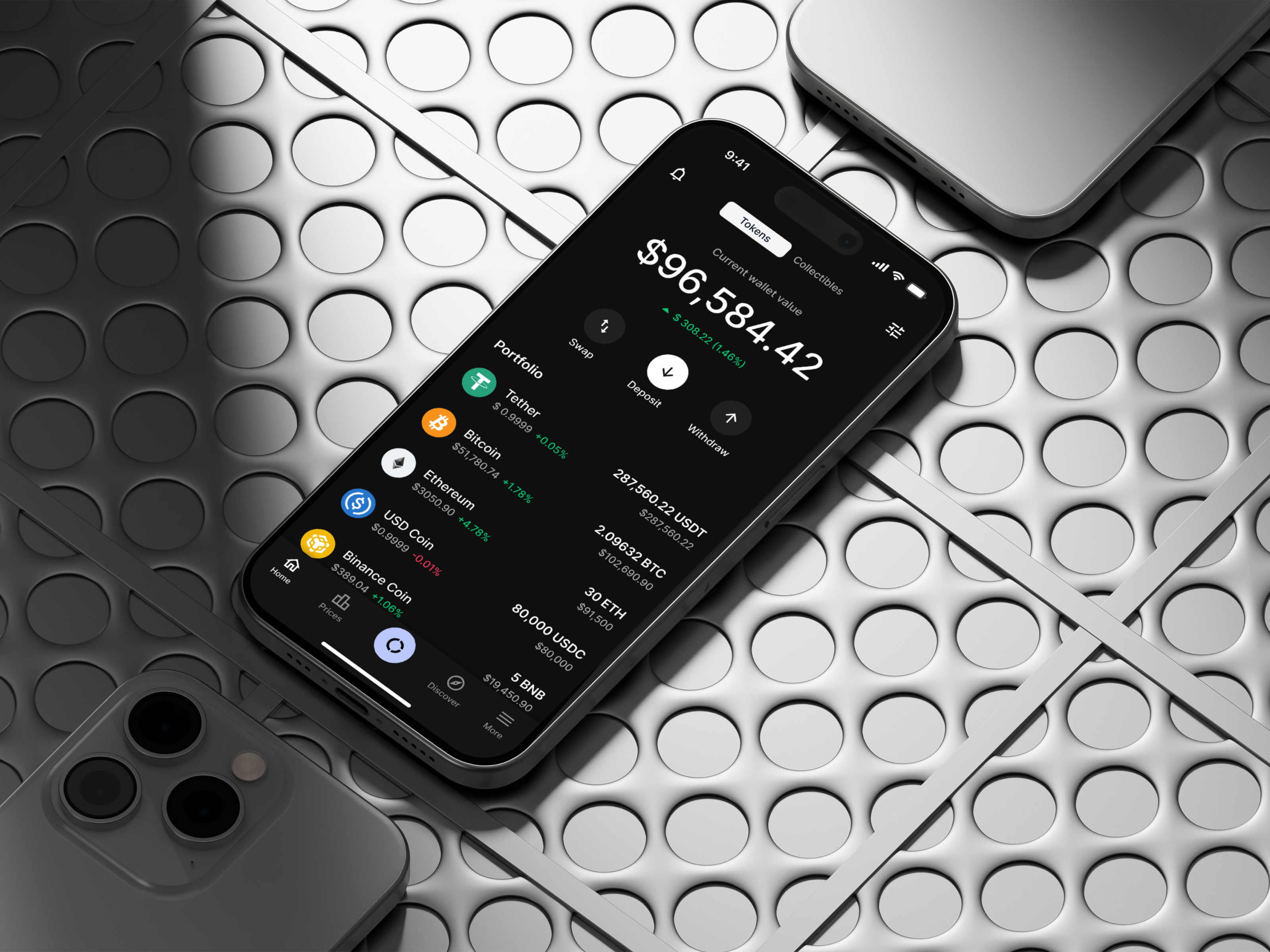 Crypto App app app design appui bitcoin crypto crypto app crypto wallet dark mode finance app fintech trade app ui uidesign uiux wallet wallet app