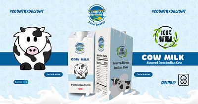 COUNTRY DELIGHT MILK - PRODUCT PACKAGING & DESIGN advertising branding country delight graphic design milk product packaging and design visual identity