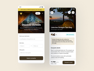 Booking Platform Landing Page design minimal minimalistic mobile ui web