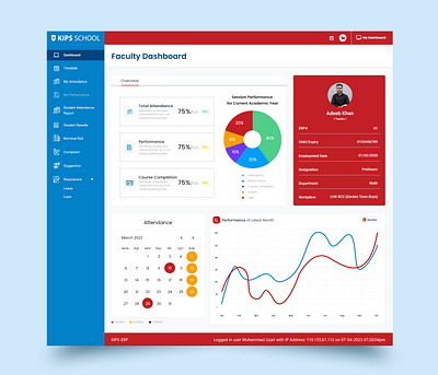 Kips School - Faculty Dashboard