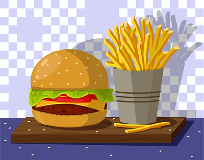 Fast Food burger design fast food food food porn french fries graphic design illustration pictures prints stikers