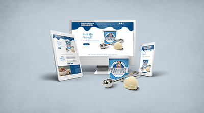Quintin's Natural Ice Cream & Sorbet Projects branding graphic design logo merchandise packaging design product design promotional materials website design