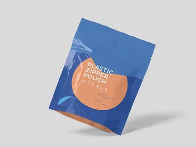 Plastic Zipper Packing Pouch Mockups bag carry design hand mock pouch present presentation showcase ups