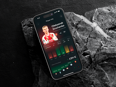 News app for football fans (UX/UI) app app store application arsenal london case studie dark design dribble fans figma football mobile mobile app ui ux