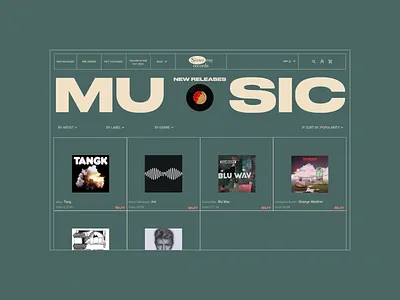 Sister Ray Records. E-commerce design graphic design motion ui ui ux web