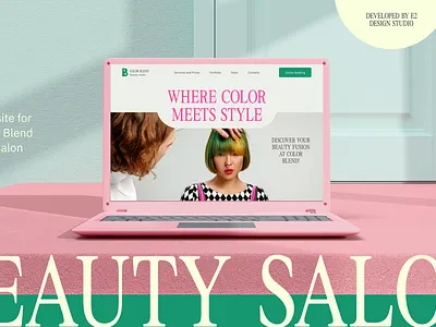 Website for Color Blend hair salon beauty salon design hair salon site ui ux web design website