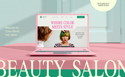 Website for Color Blend hair salon beauty salon design hair salon site ui ux web design website