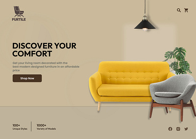 Furtile - Living in comfort and Style furniture website ui ux website