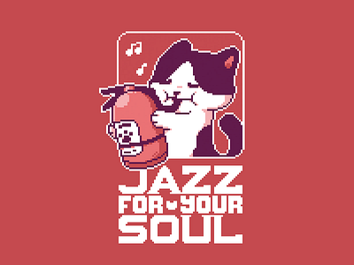 Jazz for your Soul cat ex extinguisher jazz music pixelart soul