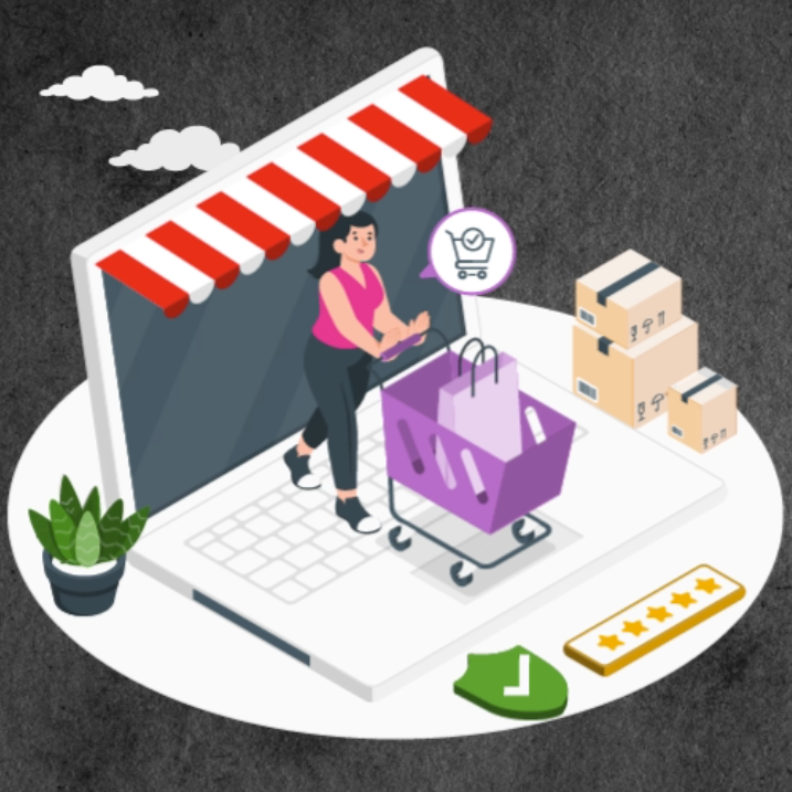 Online Shopping 3d animation motion graphics
