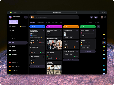 Project - Task Manager Template - Material You Design System design system figma material material material 3 material design 3 material design system material you material you design profile project social task ui kit