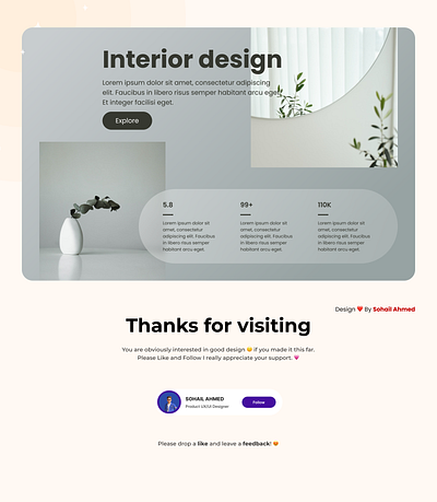 Interior Design Website figma ui ux web design