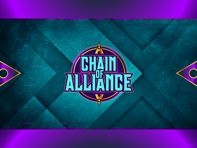 Chain of Alliance logo design and branding badge branding gaming logo logo rpg typography web3