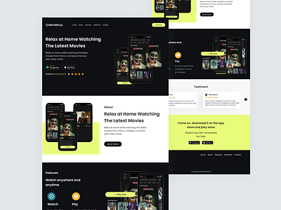 Landing page MovieKuy product designer product development ui ui designer uiux ux uxdesigner