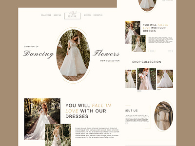 Wedding Dress Ecommerce UI design ecommerce figma graphic design landing page minimalistic ui uiux website wedding dress
