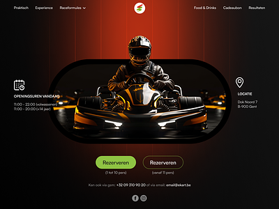 Karting website redesign hero karting karting website redesign ui web web design