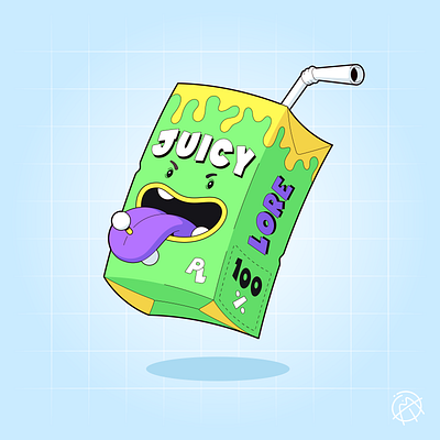 Juicy LORE "PL" 2024 2d 2d art art artist cartoon creative creepy design funnny green illustration juice vector vector illustration