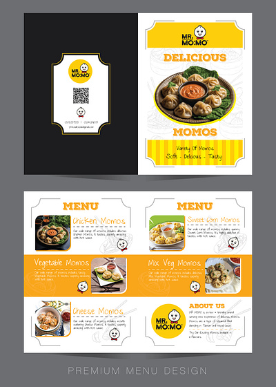 Mr MoMo Menu Design brand design branding creative design food food design funky graphic design graphics illustrator menu menu design pricelist restaurant restaurant branding trending trending design