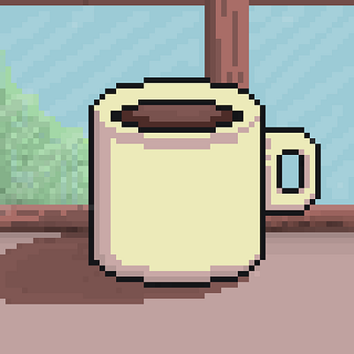 Pixel Morning Coffee graphic design pixel pixelart