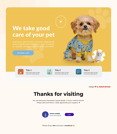 Dog Care House Website Design figma ui ux web design