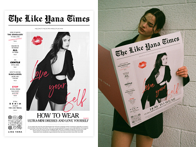 The Like Yana Times Newspaper cover fashion like yana newspaper style typography