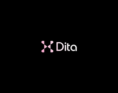 Dita - Data Company ai brand brand design branding connect data design funds gradient graphic design iconic logo design logofolio logomark pink startup symbol timeless web3 x logo