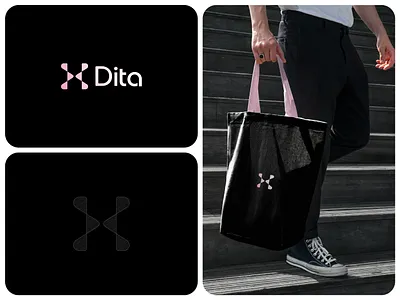 Dita - Data Company ai brand brand design branding business connect data design funds graphic design handcrafted iconic logo design logofolio logomark pink logo startup symbol timeless web3