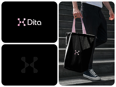 Dita - Data Company ai brand brand design branding business connect data design funds graphic design handcrafted iconic logo design logofolio logomark pink logo startup symbol timeless web3